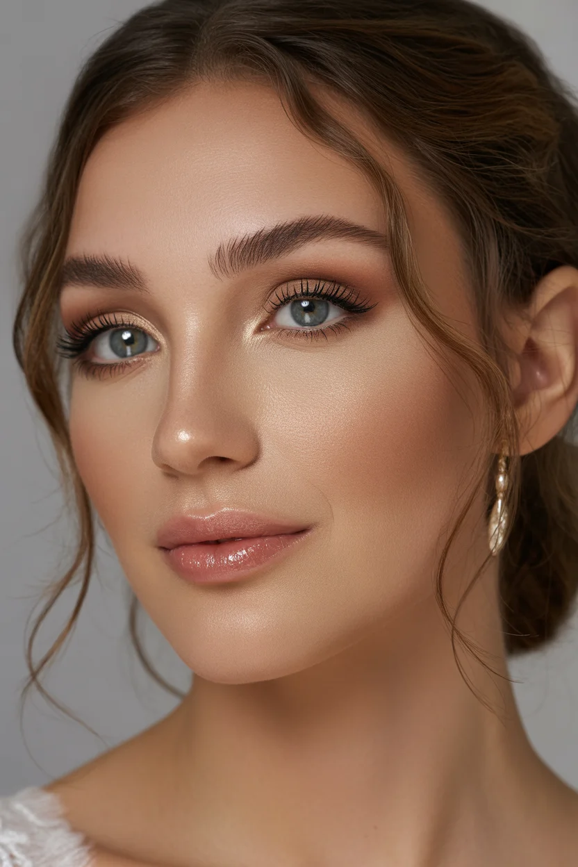  Fluttery lash bridal glam makeup