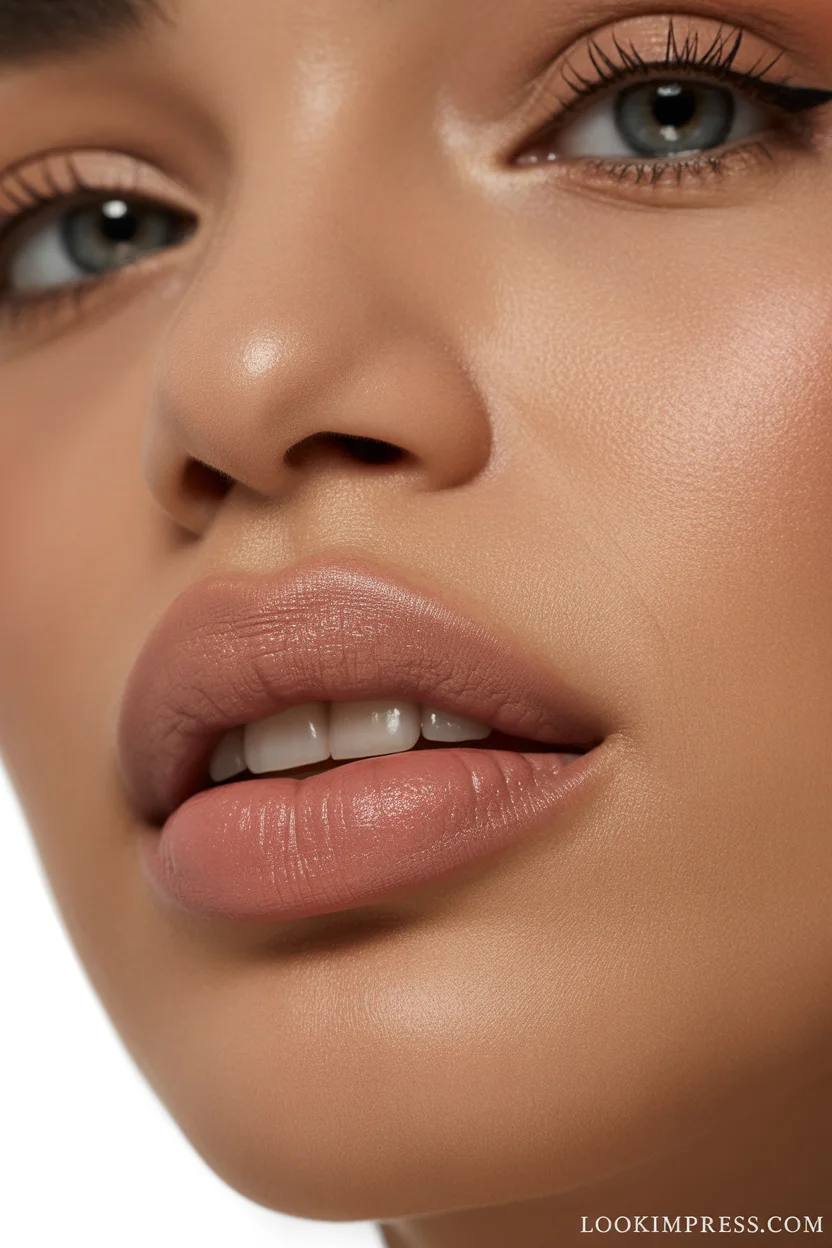Soft matte nude lipstick