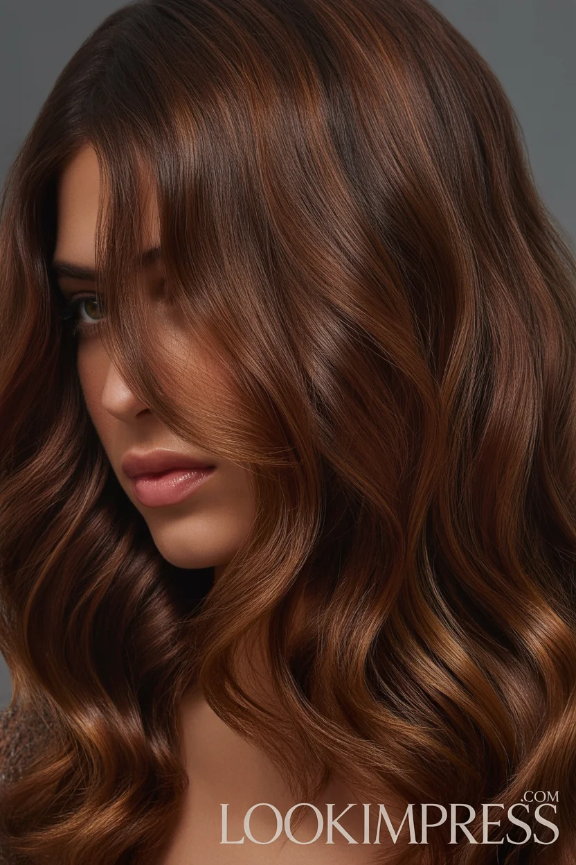  Deep cocoa brunette hair color