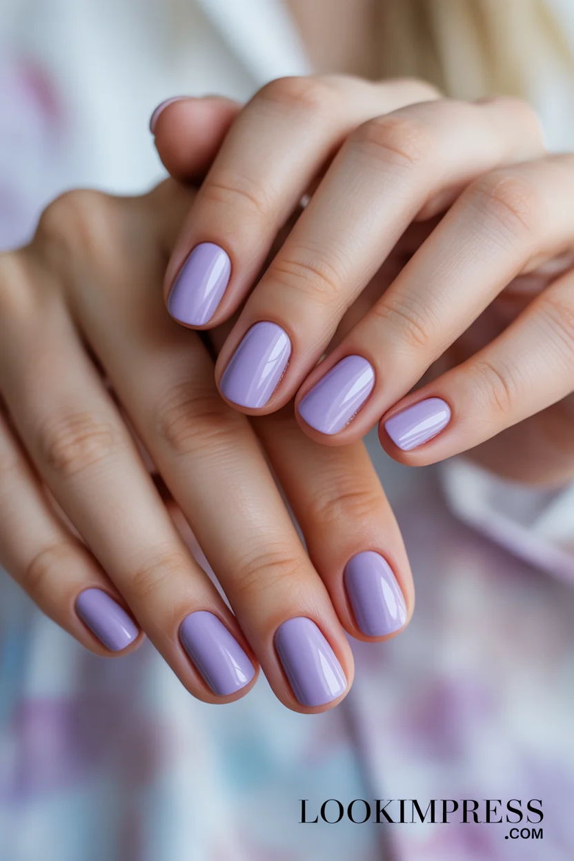 Lavender pastel summer nails