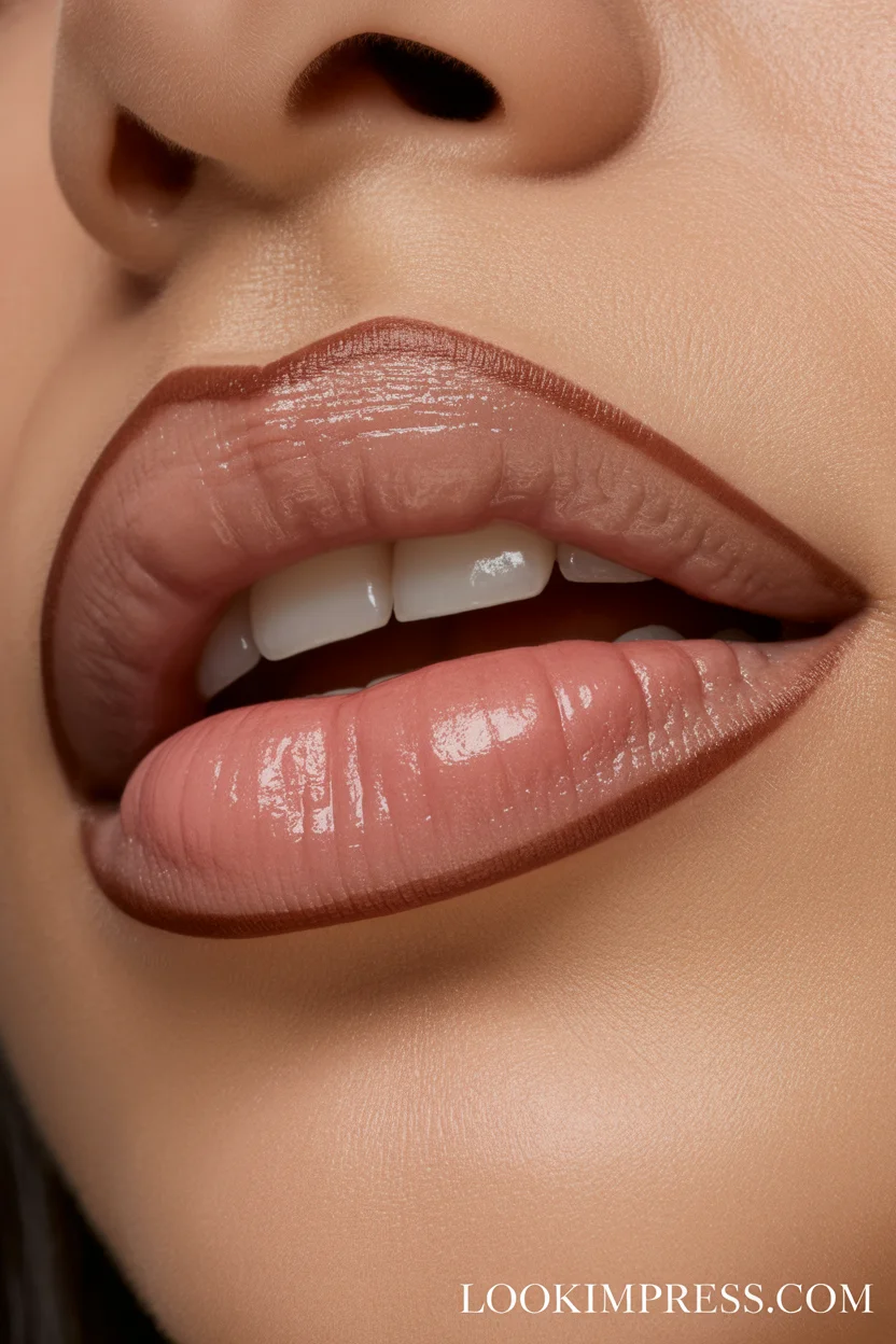 Nude pink lip combo