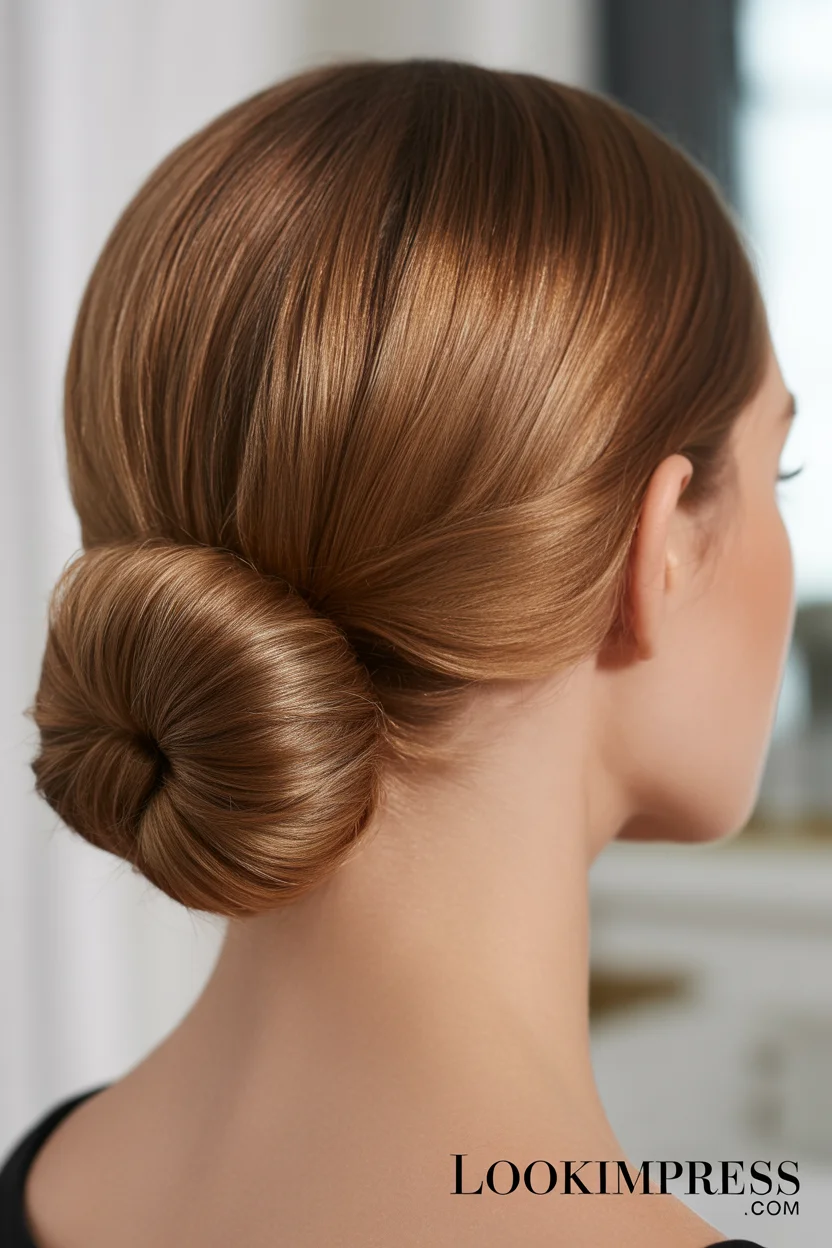  Elegant chignon bun prom hairstyle