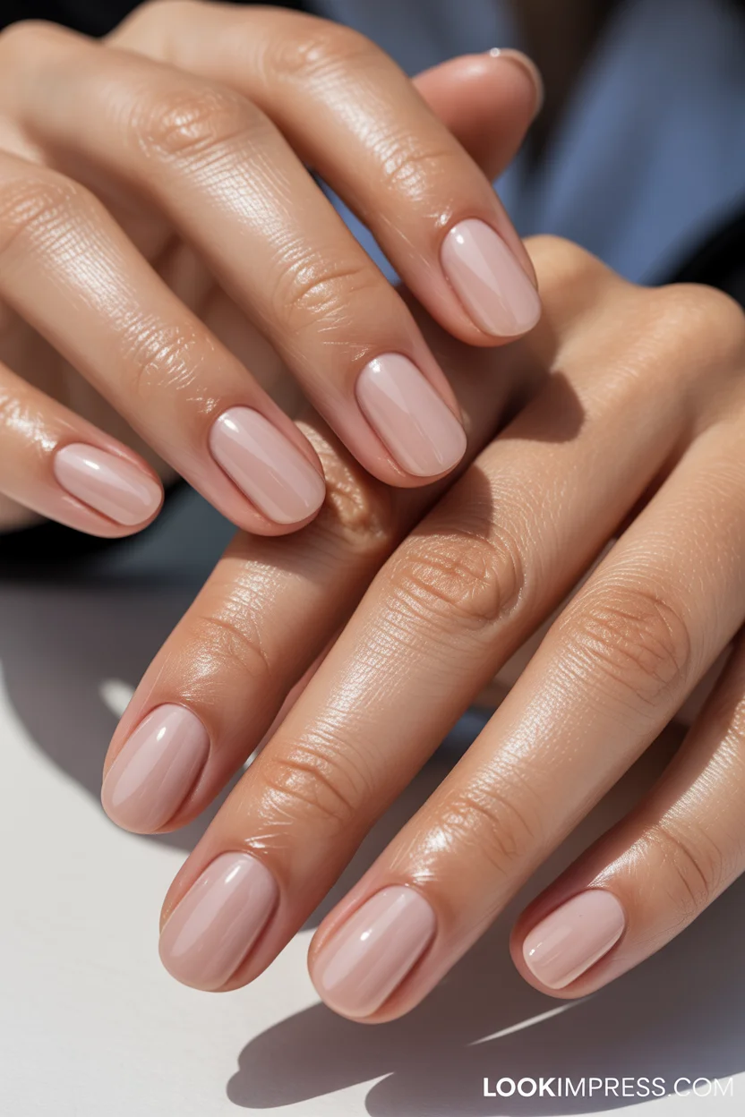 Nude gloss lip-gloss summer nails