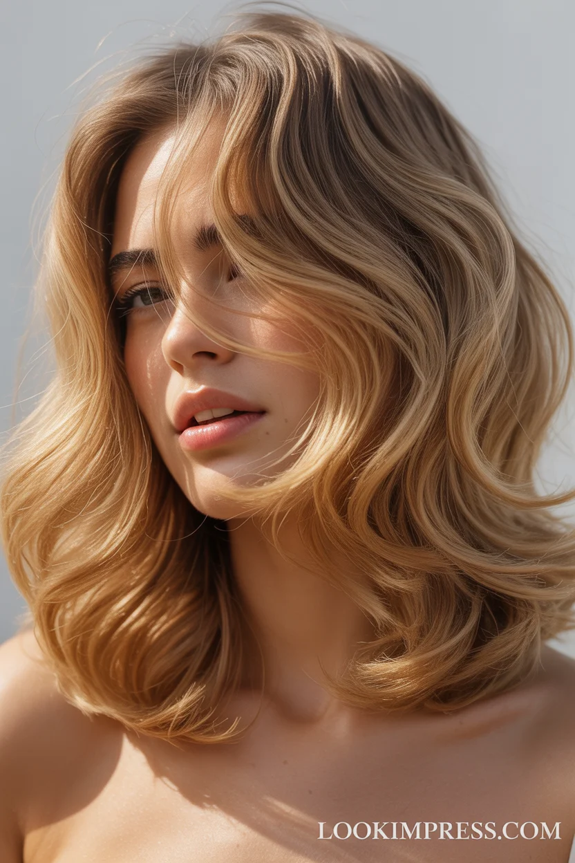 Soft beachy medium waves hairstyle