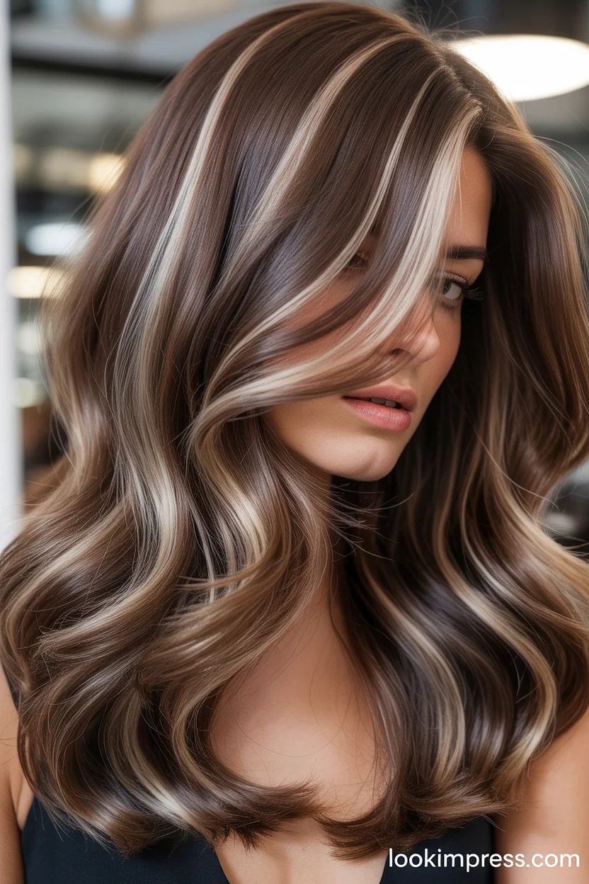  Mocha brunette balayage hair