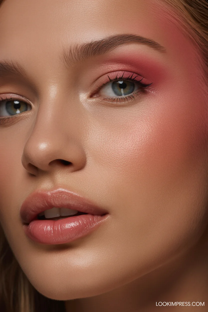  Rosy luminous dewy makeup