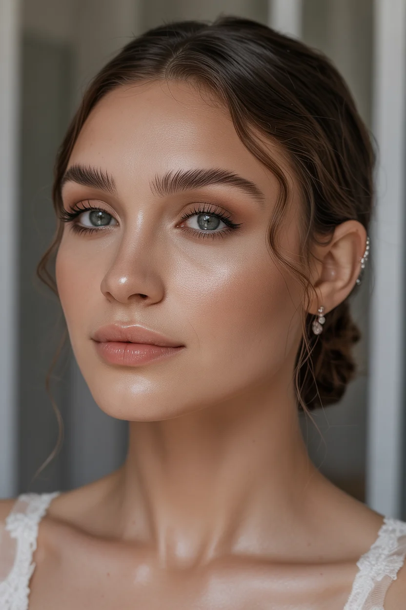  Minimal clean girl bridal makeup look