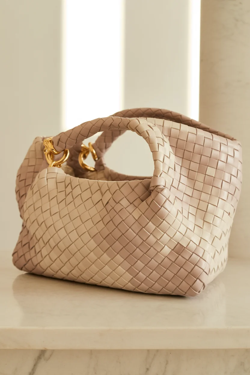  Woven leather handbag trend