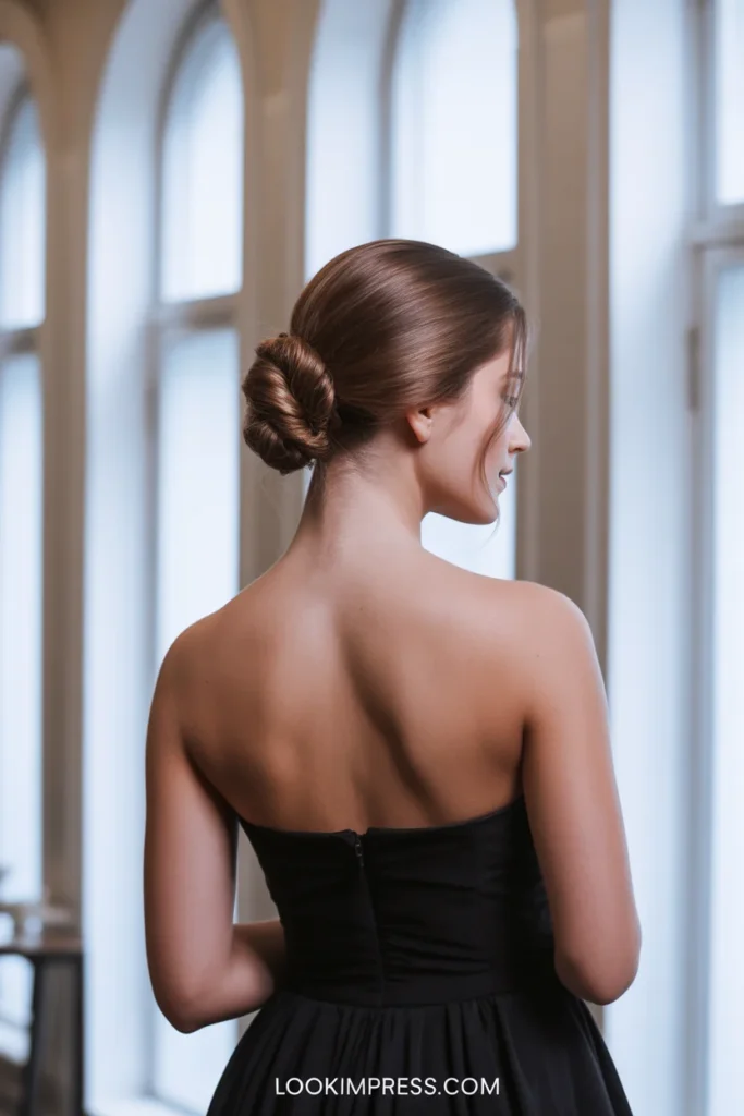 French twist half-up formal hairstyle for girls at elegant events
