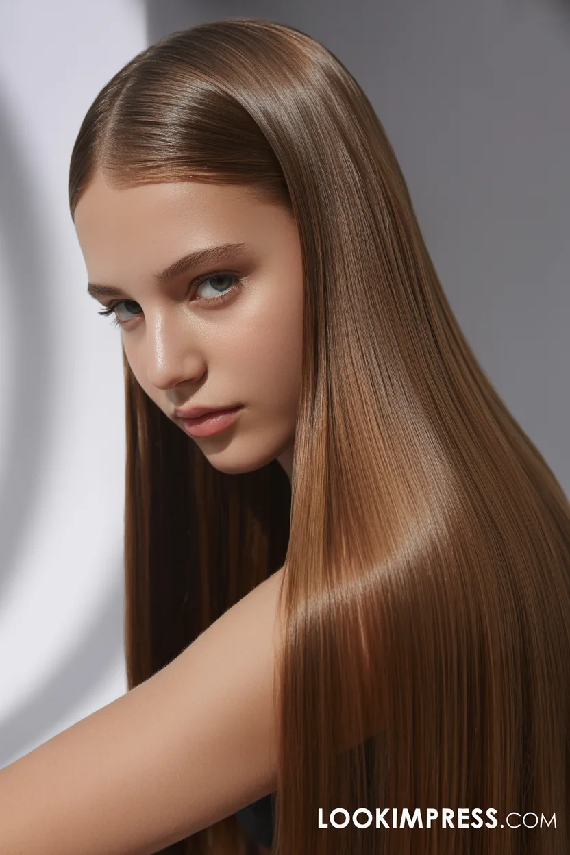  Sleek straight prom hairstyle