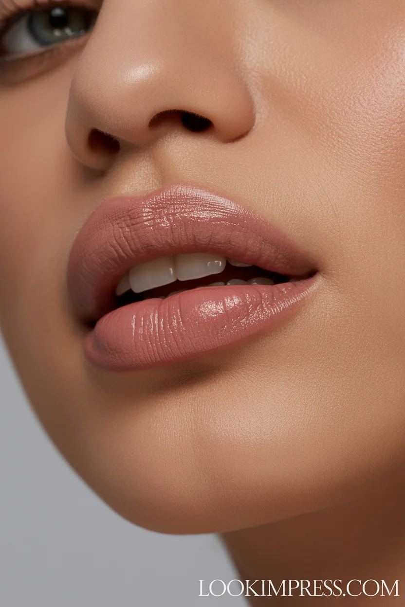 Mauve nude lipstick shade