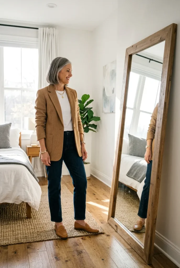 Balance the Jacket Cut With Relaxed Bottoms