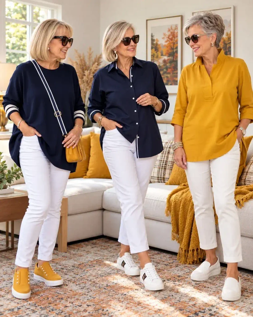 White Jeans and Sneakers After Summer