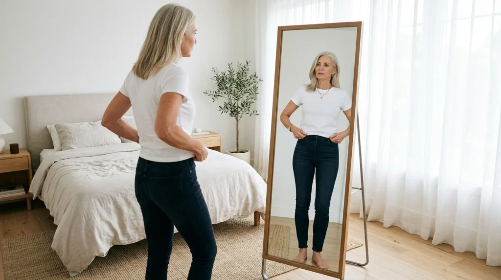 Pick a top that ends at your hip